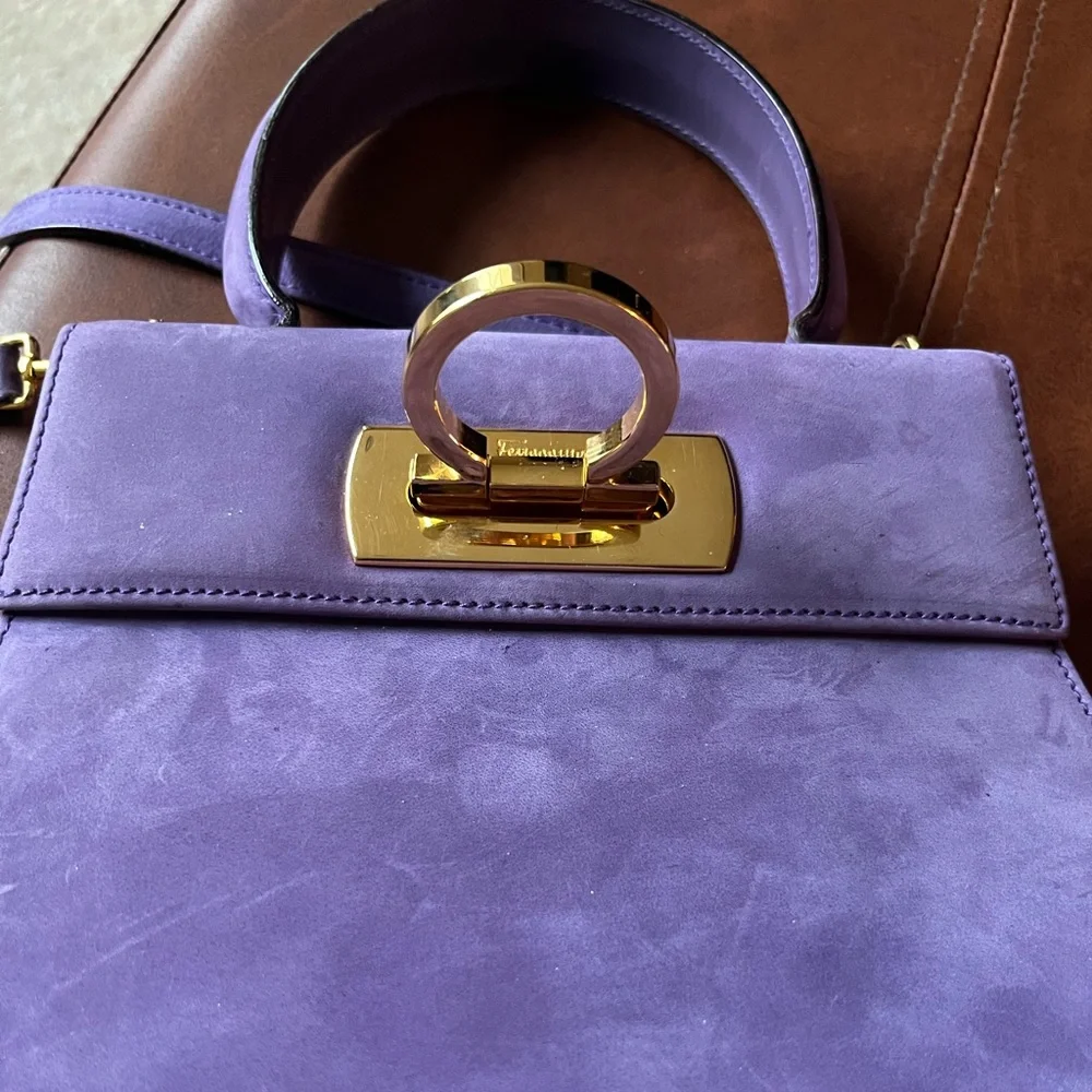 Authentic Salvatore Ferragamo Suede Purse - Picture 16 of 16